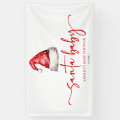 サンタベビーレッドハットクリスマスホリデーベビーシャワー 横断幕 (縦)