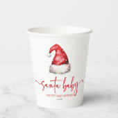サンタベビーレッドハットクリスマスホリデーベビーシャワー 紙コップ (裏面)