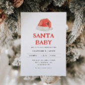 サンタベビーヴィンテージウィンターベビーシャワー招待状 招待状