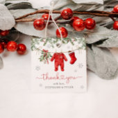 サンタベビー冬クリスマスベビーシャワー フェイバータグ