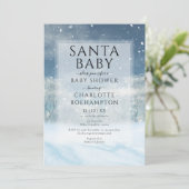 サンタベビー冬クリスマスベビーシャワー 招待状 (スタンド正面)