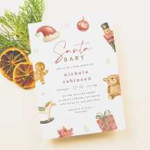 サンタベビー冬クリスマスベビーシャワー