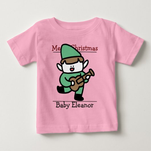 サンタベビー初めてのクリスマスベビー ベビーTシャツ (正面)