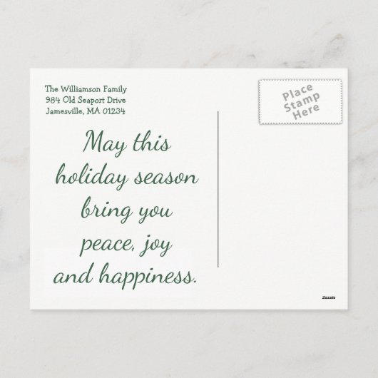 サンタベビー初めてのクリスマス3枚フォトポストカード シーズンポストカード (裏面)