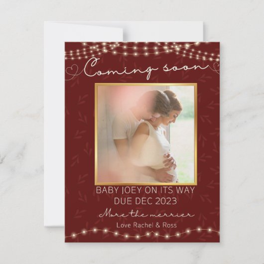 サンタベビー妊娠のお知らせ シーズンカード (正面)