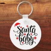 サンタベビー妊娠発表クリスマスサンタ キーホルダー (正面)