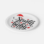 サンタベビー妊娠発表クリスマスサンタ ペーパープレート (アングル)