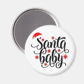 サンタベビー妊娠発表クリスマスサンタ マグネット (正面/裏面)