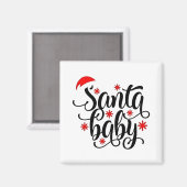 サンタベビー妊娠発表クリスマスサンタ マグネット (正面/裏面)