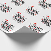 サンタベビー妊娠発表クリスマスサンタ ラッピングペーパー (角)