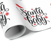 サンタベビー妊娠発表クリスマスサンタ ラッピングペーパー (ロールコーナー)