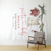 サンタベビー物干し用ベビーシャワー写真背景 タペストリー (インサイチュ(横))