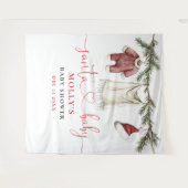 サンタベビー物干し用ベビーシャワー写真背景 タペストリー (正面(横))