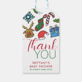 サンタベビー男女兼用クリスマスベビーシャワー ギフトタグ (裏面)