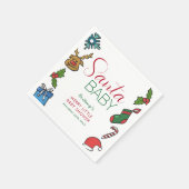 サンタベビー男女兼用クリスマスベビーシャワー スタンダードカクテルナプキン (角)
