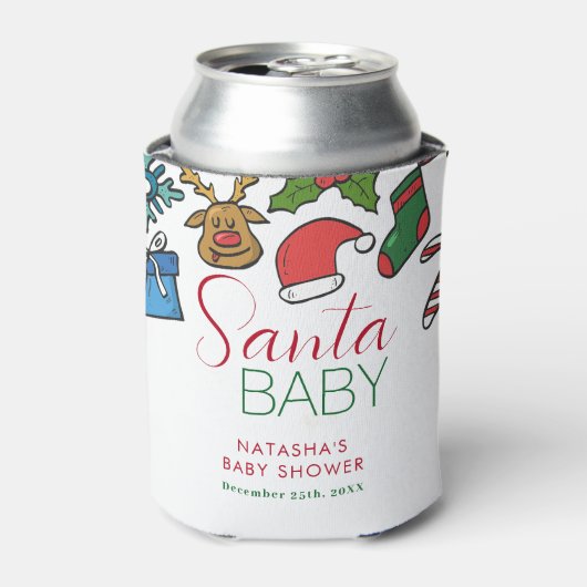 サンタベビー男女兼用クリスマスベビーシャワー 缶クーラー (缶正面)