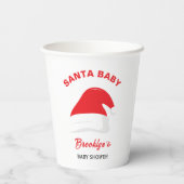 サンタベビー男女兼用ベビーシャワーウィンターハット 紙コップ (裏面)