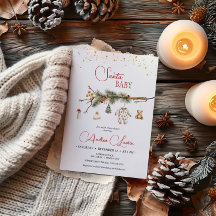 サンタベビー素朴冬の緑の赤ちゃんシャワー