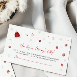 サンタベビー赤ちゃんシャワー大きいママのお腹 エンクロージャーカード