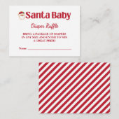 サンタベビー赤と緑のベビーシャワー エンクロージャーカード (正面/裏面)