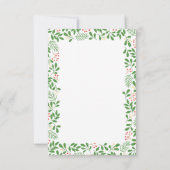 サンタベビー金ゴールドスノーフレーク冬のベビーシャワー 招待状 (裏面)