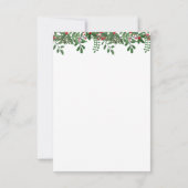 サンタベビー金ゴールドスノーフレーク冬ベビーシャワー 招待状 (裏面)