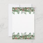 サンタベビー金ゴールド雪片ウィンターベビーガールシャワー 招待状 (裏面)