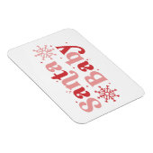 サンタベビー-おもしろいホリデータイポグラフィデザイン マグネット (右側)