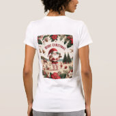 サンタベビー – かわいいメリークリスマスティー Tシャツ (裏面)