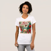 サンタベビー – かわいいメリークリスマスティー Tシャツ (正面フル)