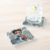 サンタベビー ガラスコースター (アングル)