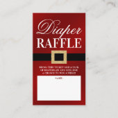 サンタベビー |クリスマスベビーシャワーおむつラッフル エンクロージャーカード (正面)
