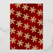 サンタベビー |クリスマスベビーシャワー実在金ゴールド 箔招待状 (裏面)