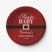 サンタベビー |クリスマスベビーシャワー ペーパープレート (正面)