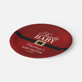 サンタベビー |クリスマスベビーシャワー ペーパープレート (アングル)