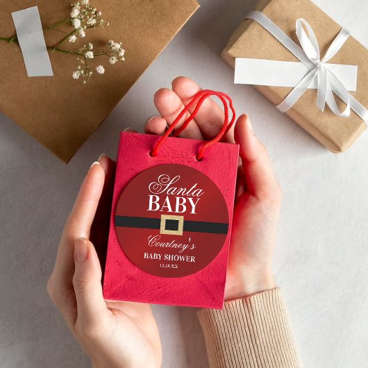 サンタベビー |クリスマスベビーシャワー ラウンドシール