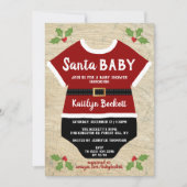 サンタベビー |クリスマスベビーシャワー 招待状 (正面)