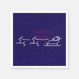 サンタベビー:フェスティバルと気のあるそぶりをしたホリデー応援» スタンダードカクテルナプキン