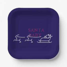 サンタベビー:フェスティバルと気のあるそぶりをしたホリデー応援» ペーパープレート