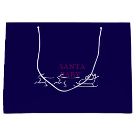 サンタベビー:フェスティバルと気のあるそぶりをしたホリデー応援» ラージペーパーバッグ