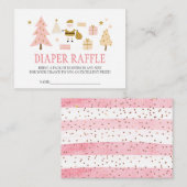 サンタベビー,ベビーガールシャワーおむつラッフル エンクロージャーカード (正面/裏面)