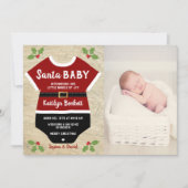 サンタベビー |写真クリスマス誕生発表 シーズンカード (正面)
