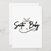 サンタベビー-気のあるそぶりをしたホリデースクリプト シーズンカード (正面/裏面)