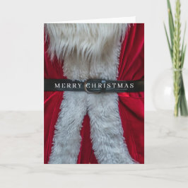 サンタベルトを閉めるクリスマスカード シーズンカード