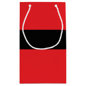 サンタベルトバックルベリーレッドブラックイエロークリスマス スモールペーパーバッグ (裏面)