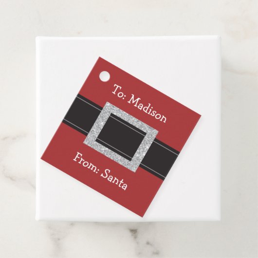 サンタベルパーソナライズされたトのクリスマスギフトタグ フェイバータグ (インサイチュ)