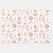 サンタベーカリーラッピング紙フラットシートセット3 ラッピングペーパーシート (正面3)