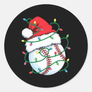 サンタベースボールスポーツボールメンズボーイスクリスマスクリスマス ラウンドシール