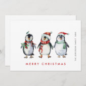 サンタペお洒落ンギンスクリスマス シーズンカード (正面/裏面)