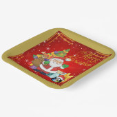 サンタペンキンデリバリープレゼントパーティープレート ペーパープレート (傾斜あり)